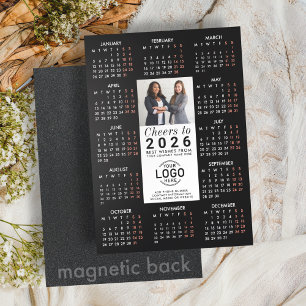 Logo Foto Info Zwarte Kalender 2026 Magnetische Ka Uitnodiging
