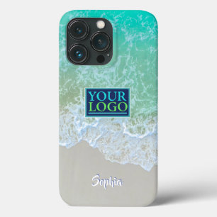 Logo, Foto, Kunst, Zachte Oceaangolven, Script Naa Case-Mate iPhone Case