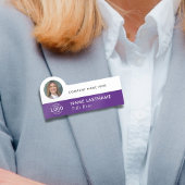 Logo Foto Modern Eenvoudig Paarse Wit Bedrijf Naamplaatje