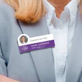 Logo Foto Modern Eenvoudig Paarse Wit Bedrijf Naamplaatje