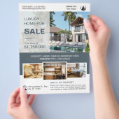 Logo Foto Onroerend goed Huis te koop Sjabloon Flyer (Hand)