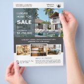 Logo Foto Onroerend goed Huis te koop Sjabloon Flyer (Hand)