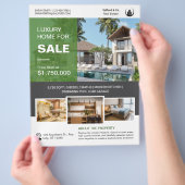 Logo Foto Onroerend goed Huis te koop Sjabloon Flyer (Hand)