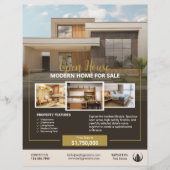 Logo Foto Onroerend goed Open Huis Sjabloon Flyer (Voorkant)