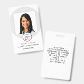 Logo Foto Personeels-ID Badge (Voor- en achterkant)
