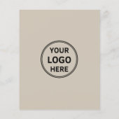 Logo Foto QR Code Schoonmaakdiensten Beige Flyer (Achterkant)