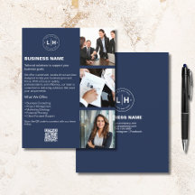Logo Foto QR Navy Blue Professional Business