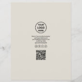 Logo Foto QR Neutral Marketing Bedrijf Flyer (Achterkant)