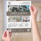 Logo foto QR van te koop staand onroerend goed hui Flyer