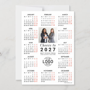 Logo Foto Schoon Witte Kalender 2027 Magnetische K Uitnodiging