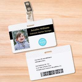 Logo Foto-streepjescode-ID aangepast personeelslid Badge