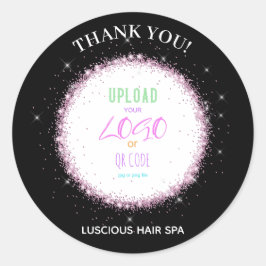 *~* LOGO FOTO UPLOADEN DANK U DE Envelopzegel labe Ronde Sticker
