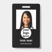 Logo Foto Werknemer Zwart Badge (Voorzijde)