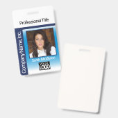 Logo Fotobadge - Blauw Badge (Voor- en achterkant)