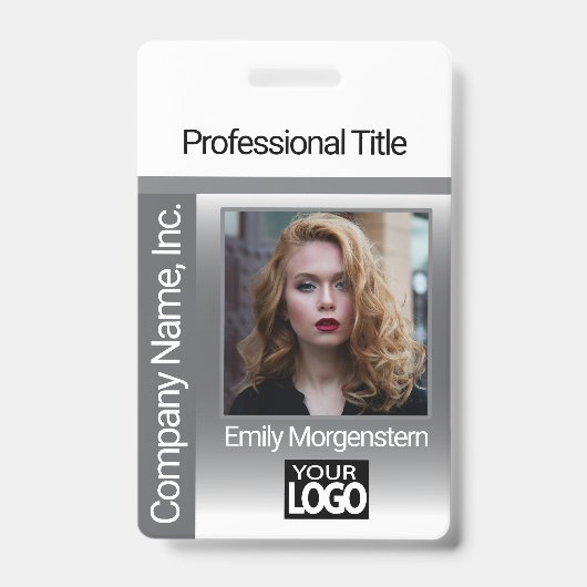 Logo Fotobadge - Grijs Badge (Voorzijde)