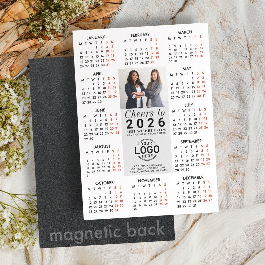 Logo Fotocontactkalender 2026 Magnetische Kaart Magnetische Uitnodiging