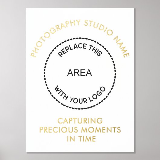 Logo Fotografie Studio Naam Folie Afdrukken (Voorkant)