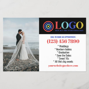Logo Foto's Promo Klein Zakelijk Bedrijf Blauw Roo Flyer
