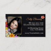 Logo Fotosjabloon Elegant Wildflower Kraft-papier Visitekaartje (Achterkant)