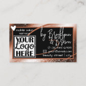 Logo Fotosjabloon Stijlvol Bruin Lijst Hart Luxe Visitekaartje (Achterkant)