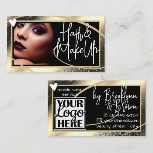 Logo Fotosjabloon Stijlvol Goud Lijst Hart Luxe Visitekaartje