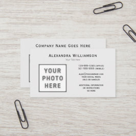 Logo Fotosjabloon voor naar achteren licht grijs Visitekaartje