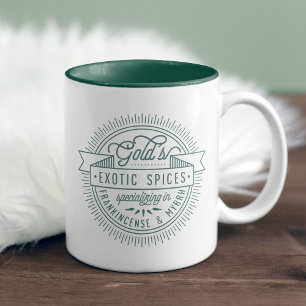 Logo Frankincense & Kerstmis Tweekleurige Koffiemok