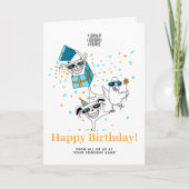 Logo Fun Funny Pet Animals Schattige Zakelijk Verj Kaart (Voorkant)