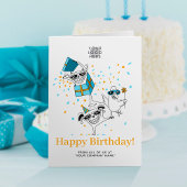 Logo Fun Funny Pet Animals Schattige Zakelijk Verj Kaart