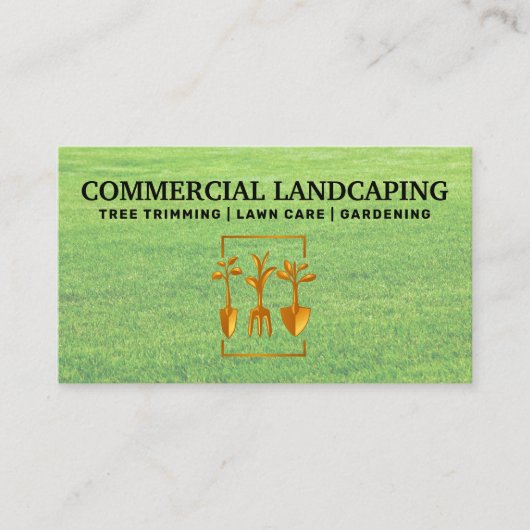 Logo Gardening | Gras | Landschapsontwerp Visitekaartje (Voorkant)