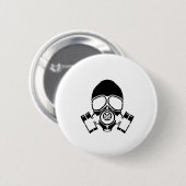 logo gasmaskerstencil ronde button 5,7 cm (Voorkant /achterkant)