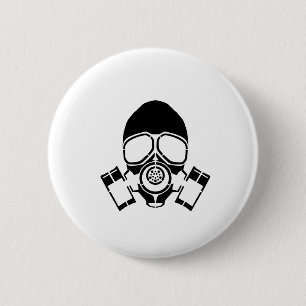 logo gasmaskerstencil ronde button 5,7 cm
