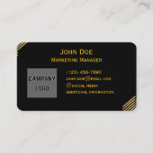 logo geavanceerde qr code website goud voor en ach visitekaartje (Voorkant)