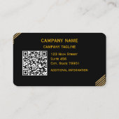 logo geavanceerde qr code website goud voor en ach visitekaartje (Achterkant)