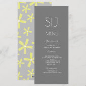 Logo Geel Geel Eenvoudig Floral menu (Voorkant / Achterkant)