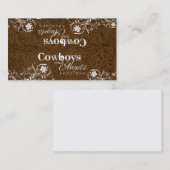 Logo gelookt leder en kant Visitekaartje (Voorkant / Achterkant)