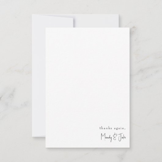 Logo Gepersonaliseerde naam Bedankkaart (Achterkant)