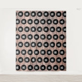 Logo Glitter Hout Step en Repeat Foto Achtergrond Wandkleed (Voorkant)