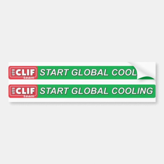Logo Global Cooling Top Tube starten Bumpersticker (Voorkant)