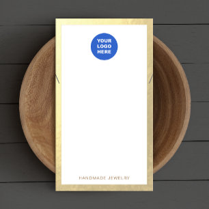 Logo Gold Border Ketting Display Card toevoegen Visitekaartje