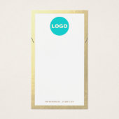 Logo Gold Border Ketting Display Card toevoegen Visitekaartje (Voorkant)