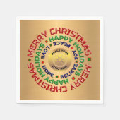 Logo Gold Business, prettige kerstfeestdag, aangep Servet (Voorkant)