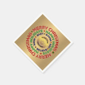 Logo Gold Business, prettige kerstfeestdag, aangep Servet (Hoek)