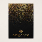 Logo Gold Confetti Black Earring Holding-beeldsche Visitekaartje (Voorkant)