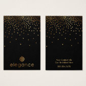 Logo Gold Confetti Black Earring Holding-beeldsche Visitekaartje (Voorkant /achterkant)