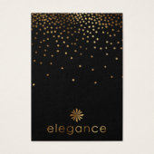 Logo Gold Confetti Black Earring Holding-beeldsche Visitekaartje (Voorkant)