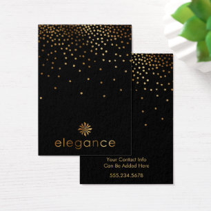 Logo Gold Confetti Black Earring Holding-beeldsche Visitekaartje