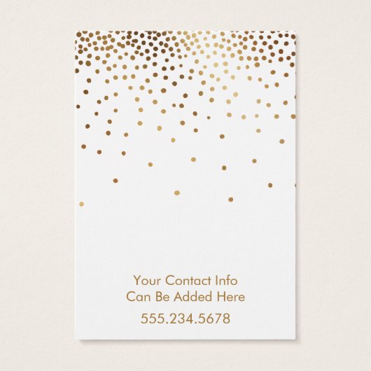 Logo Gold Confetti Earring Holder Display Kaart (Achterkant)