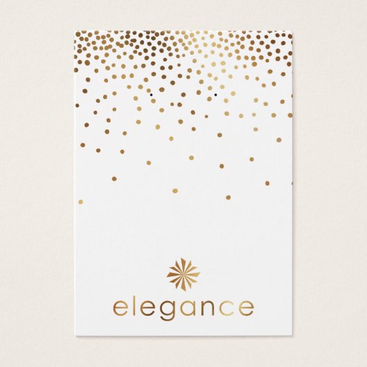 Logo Gold Confetti Earring Holder Display Kaart (Voorkant)