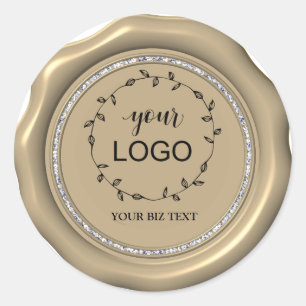 *~* LOGO GOLD Diamond Circle Wax Seal Stickers